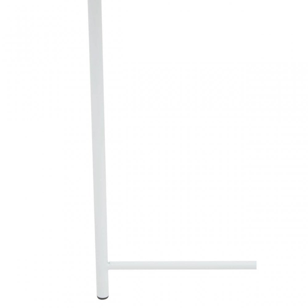 Bronzo Round White Side Table