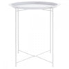Bronzo Round White Side Table