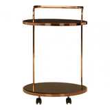 Hadley 2 Tier Gold Drinks Cart