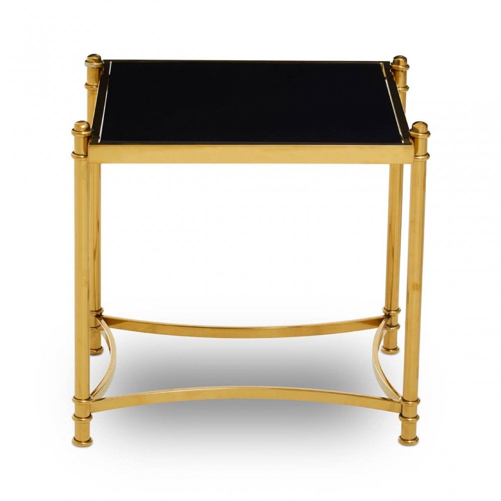 Hadley Black and Gold Side Table