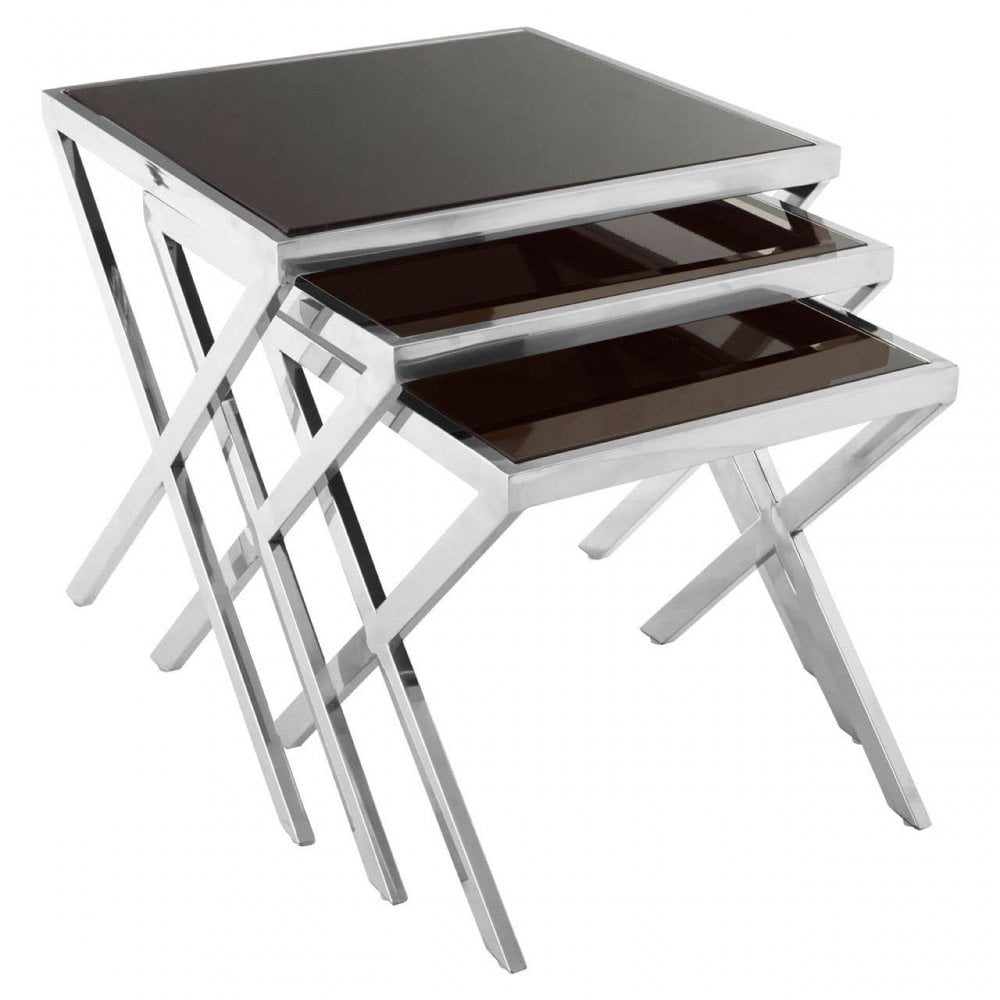 Hadley Chrome Nesting Tables