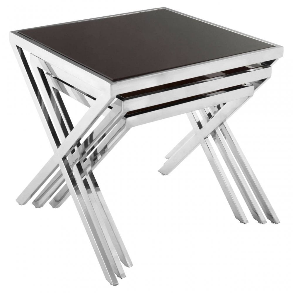 Hadley Chrome Nesting Tables