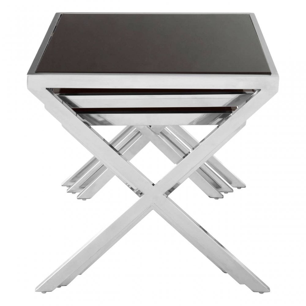 Hadley Chrome Nesting Tables