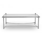 Hadley Clear and Silver Coffee Table