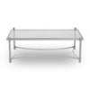 Hadley Clear and Silver Coffee Table