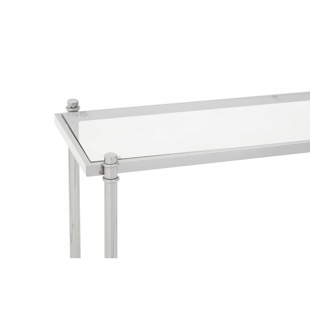 Hadley Clear Glass Console Table