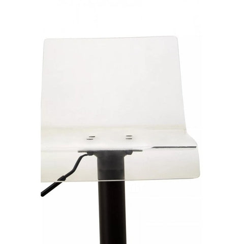 Elara Acrylic and Black Metal Bar Stool