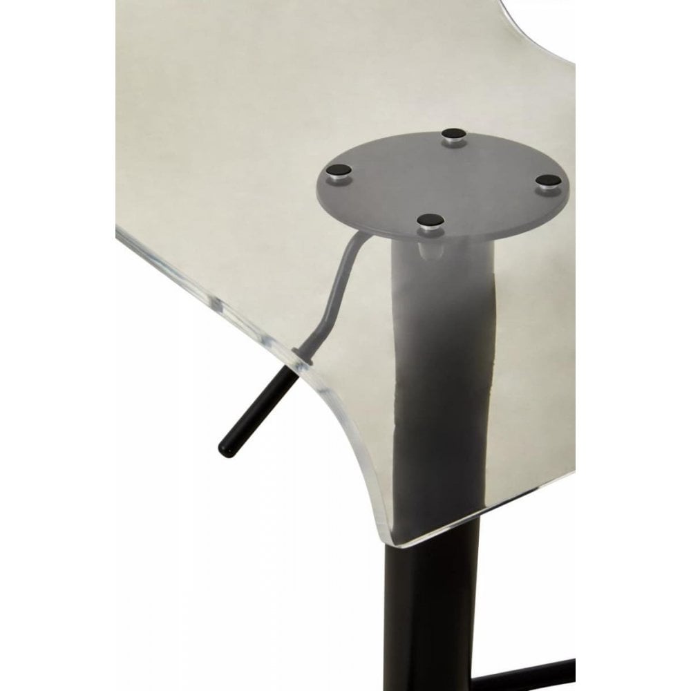 Elara Acrylic and Black Metal Bar Stool