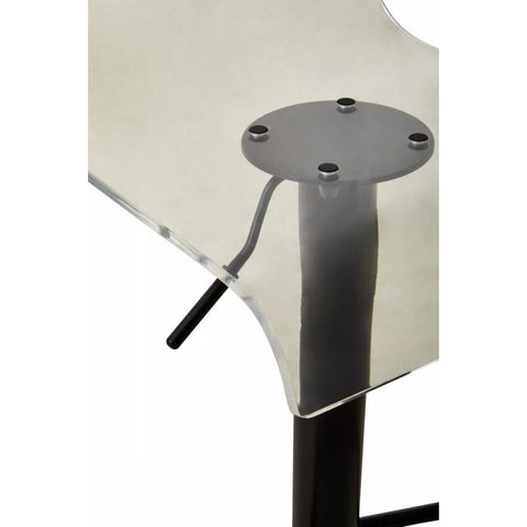 Elara Acrylic and Black Metal Bar Stool