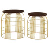 Agni Set of 2 Brass Side Tables