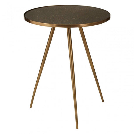 Varese Antique Gold Finish Side Table