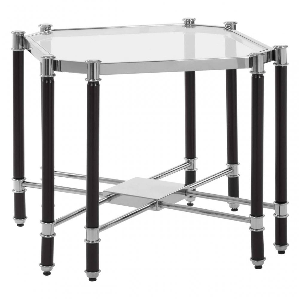 Verdi Silver Chrome Finish End Table