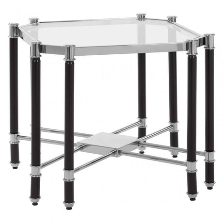 Verdi Silver Chrome Finish End Table
