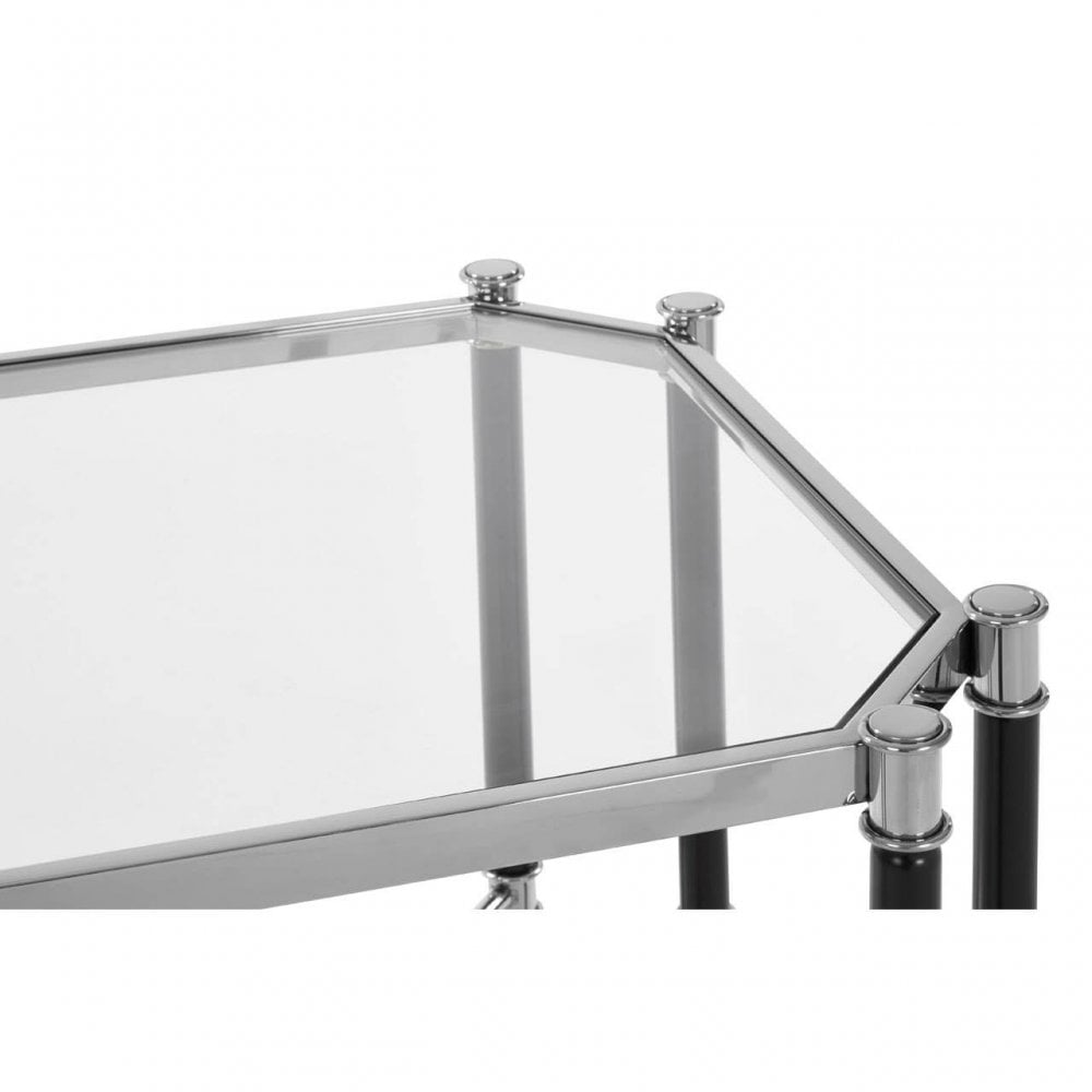 Verdi Silver Chrome Finish End Table