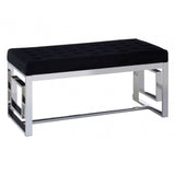 Inspire Black Tufted Bench