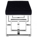 Inspire Black Tufted Bench