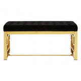 Inspire Black Velvet Bench