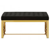 Inspire Black Velvet Bench