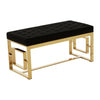 Inspire Black Velvet Bench