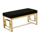 Inspire Black Velvet Bench