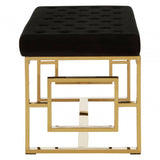 Inspire Black Velvet Bench