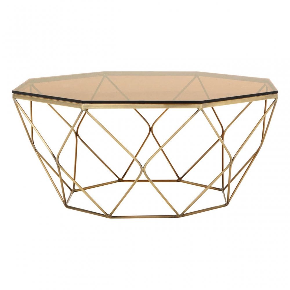 Inspire Brushed Bronze Tapered Coffee Table