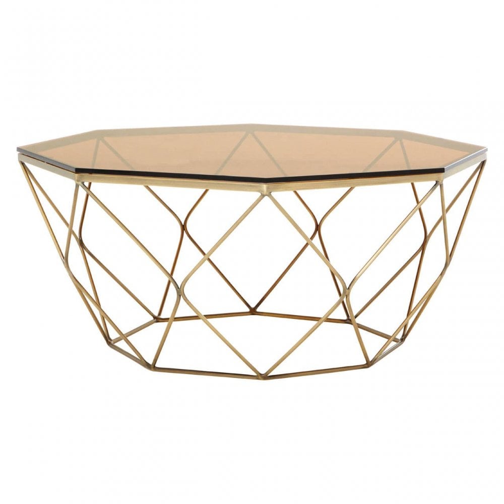 Inspire Brushed Bronze Tapered Coffee Table