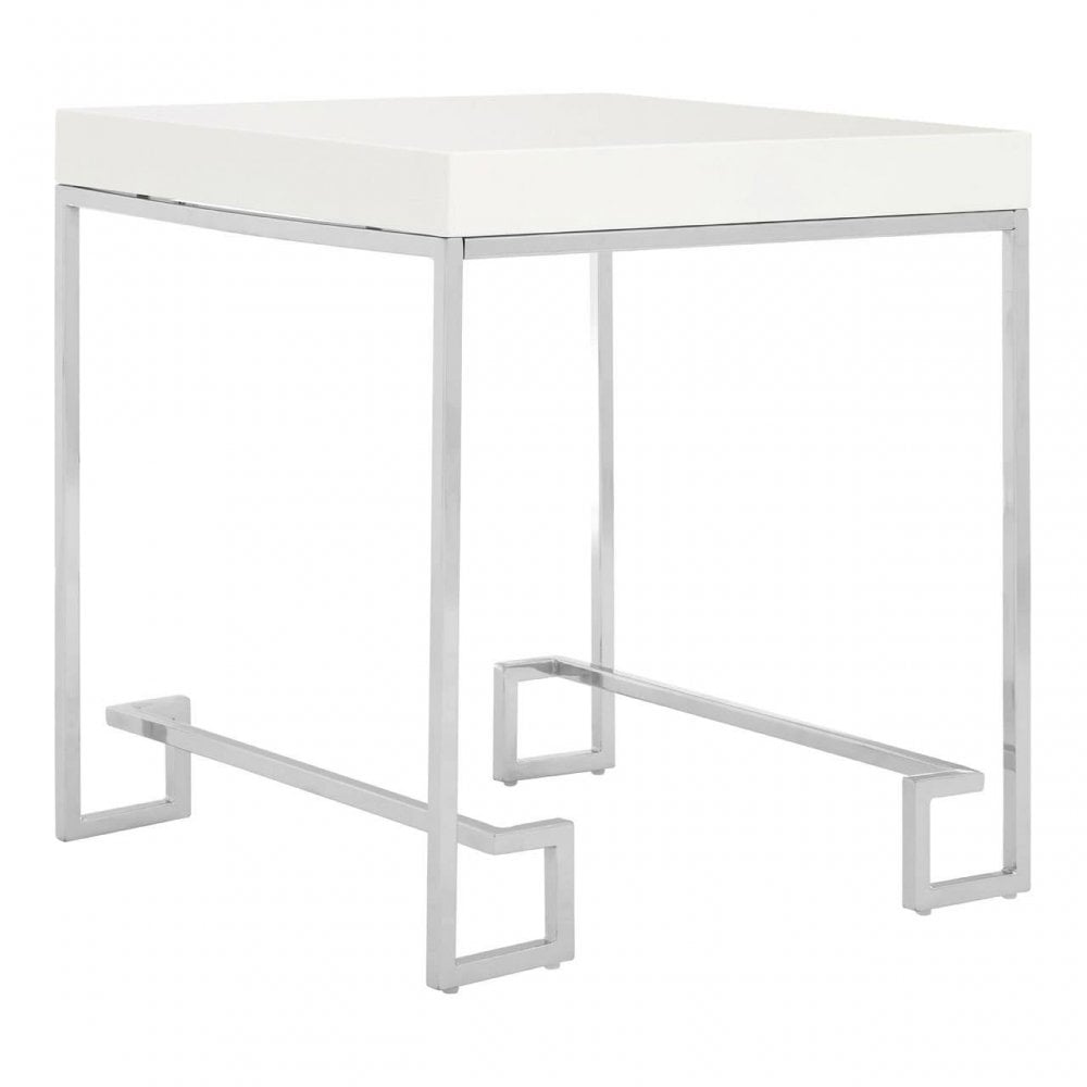 Inspire Chrome Angled Legs End Table