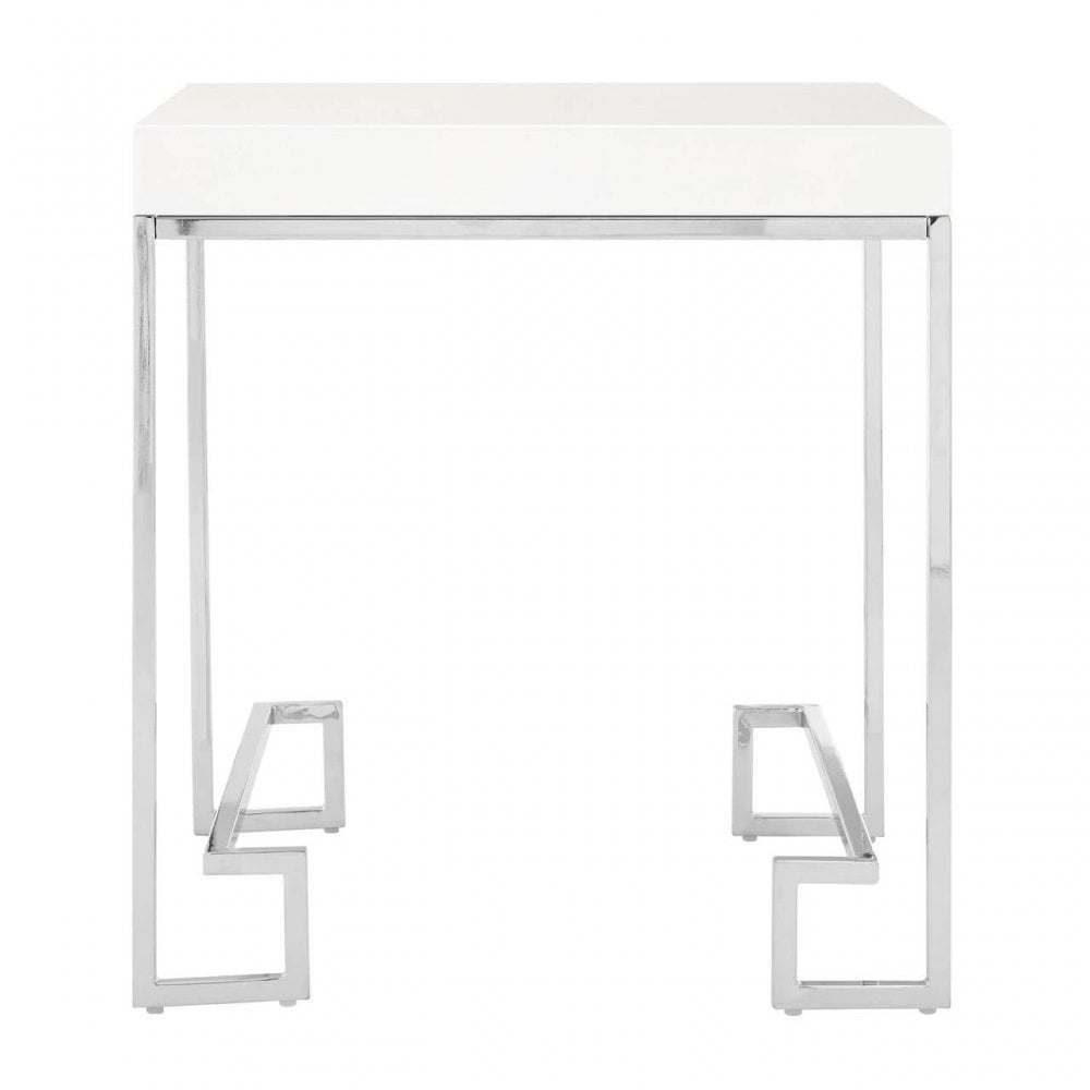 Inspire Chrome Angled Legs End Table