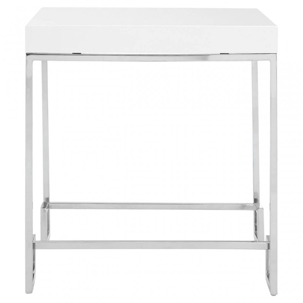 Inspire Chrome Angled Legs End Table