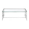 Inspire Clear Glass Silver Base Coffee Table
