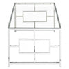Inspire Clear Glass Silver Base Coffee Table