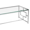 Inspire Clear Glass Silver Base Coffee Table