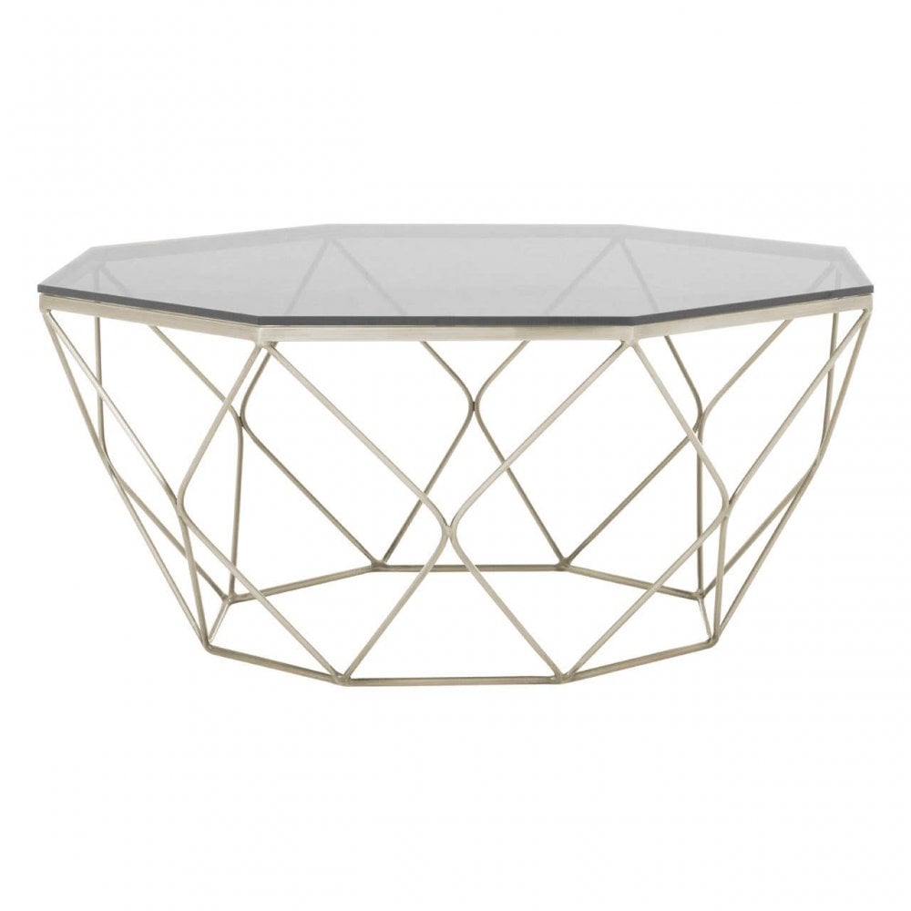 Inspire Coffee Table With Brushed Nickel Base