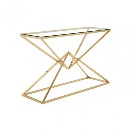Inspire Corseted Champagne Console Table