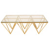 Inspire Gold Spike Triangles Coffee Table