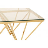 Inspire Gold Spike Triangles Coffee Table