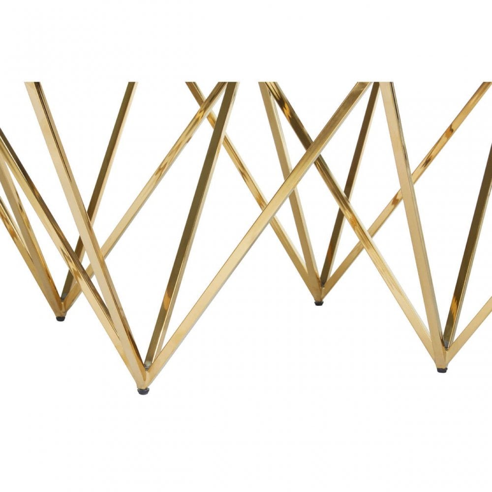 Inspire Gold Spike Triangles Coffee Table