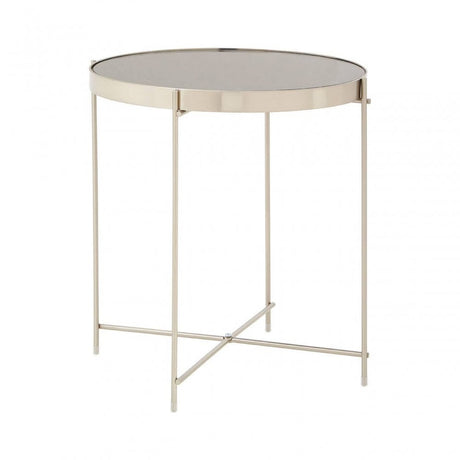 Inspire Grey Mirror Low Side Table