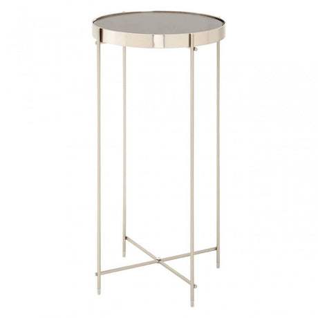 Inspire Grey Mirror Tall Side Table