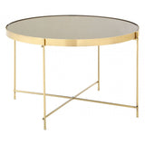 Inspire Large Black Mirror Side Table