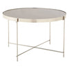 Inspire Large Grey Mirror Side Table