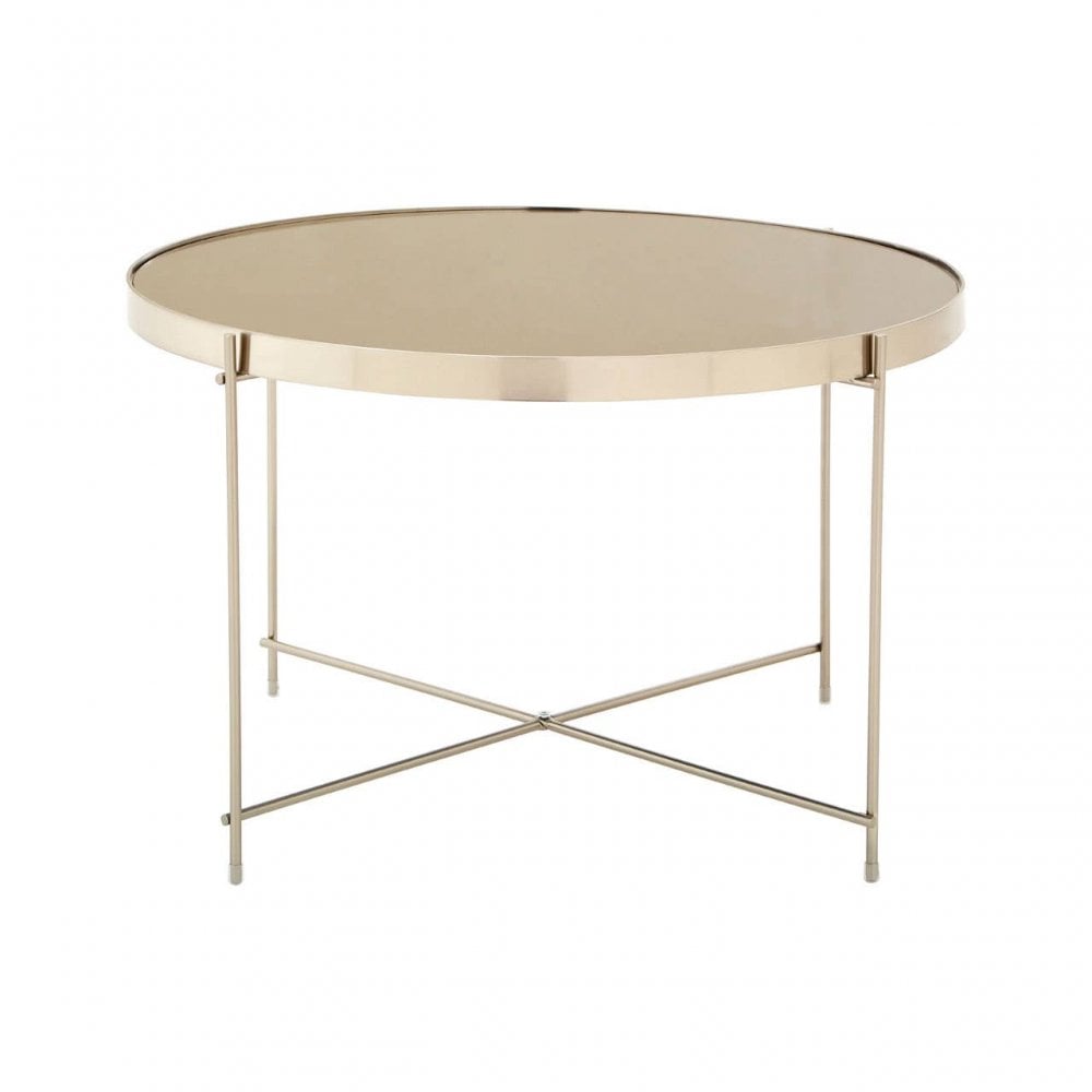 Inspire Large Grey Mirror Side Table
