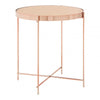 Inspire Pink Mirror Low Side Table