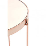 Inspire Pink Mirror Low Side Table