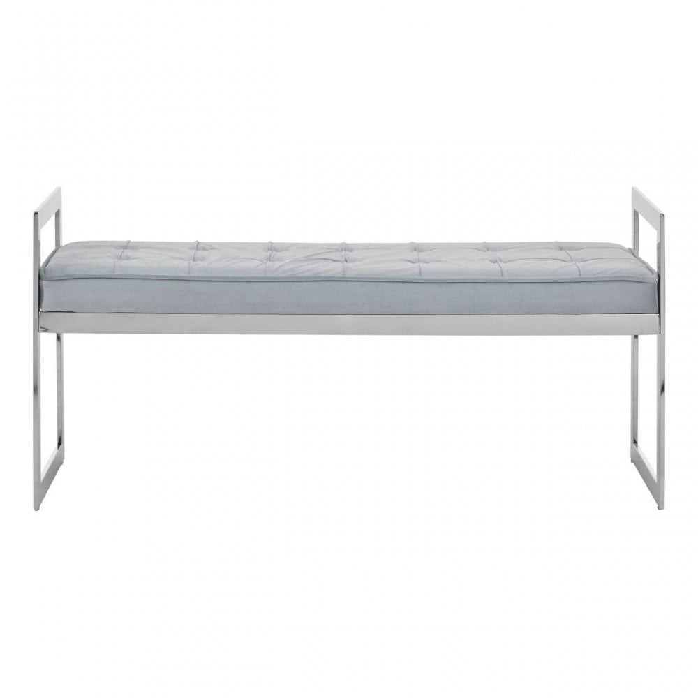Inspire Powder Blue And Silver Finish Bench