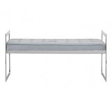 Inspire Powder Blue And Silver Finish Bench