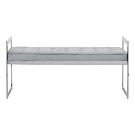 Inspire Powder Blue And Silver Finish Bench
