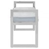 Inspire Powder Blue And Silver Finish Bench