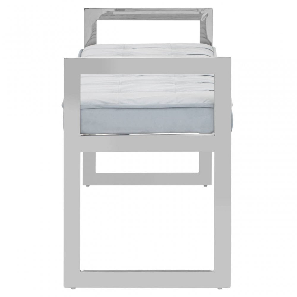 Inspire Powder Blue And Silver Finish Bench
